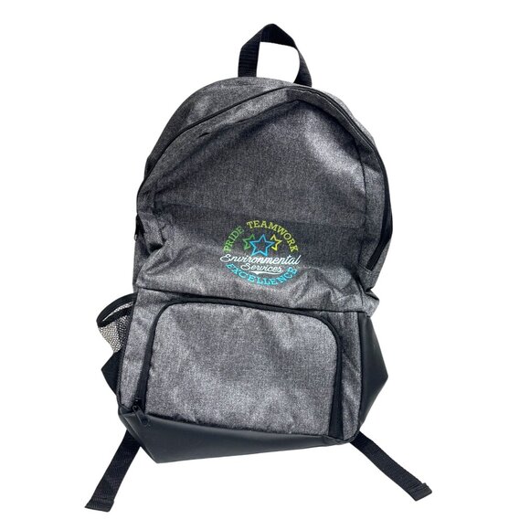 Gray Backpack With Insulated Cooler Pocket & Environmental Services Logo 45e - Picture 2 of 6